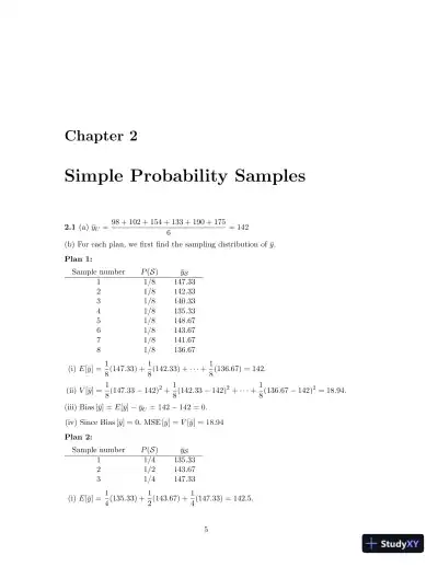 Sampling: Design and Analysis, 2nd Edition Solution Manual - Page 6 preview image