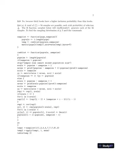 Sampling: Design and Analysis, 2nd Edition Solution Manual - Page 8 preview image