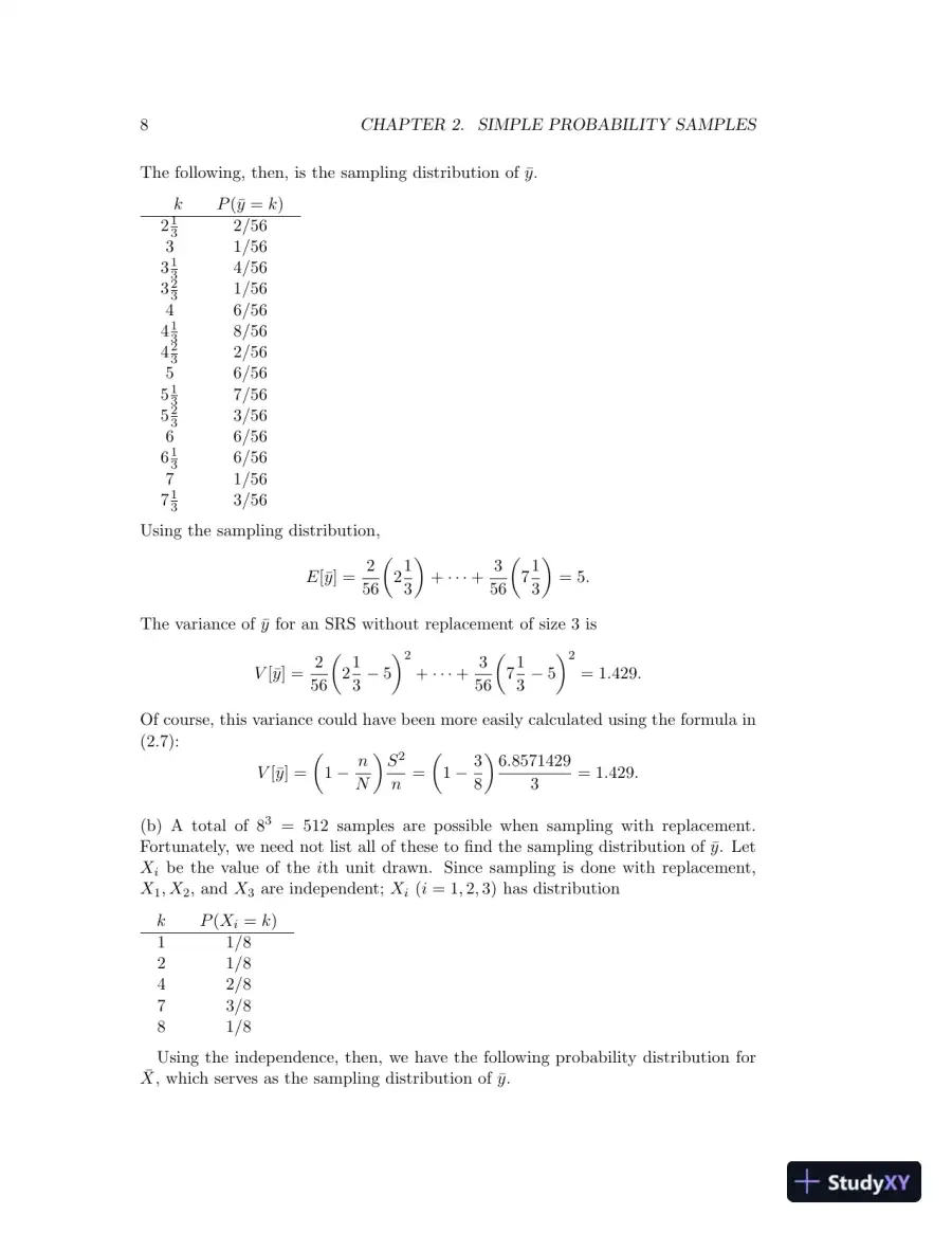 Sampling: Design and Analysis, 2nd Edition Solution Manual, page 9