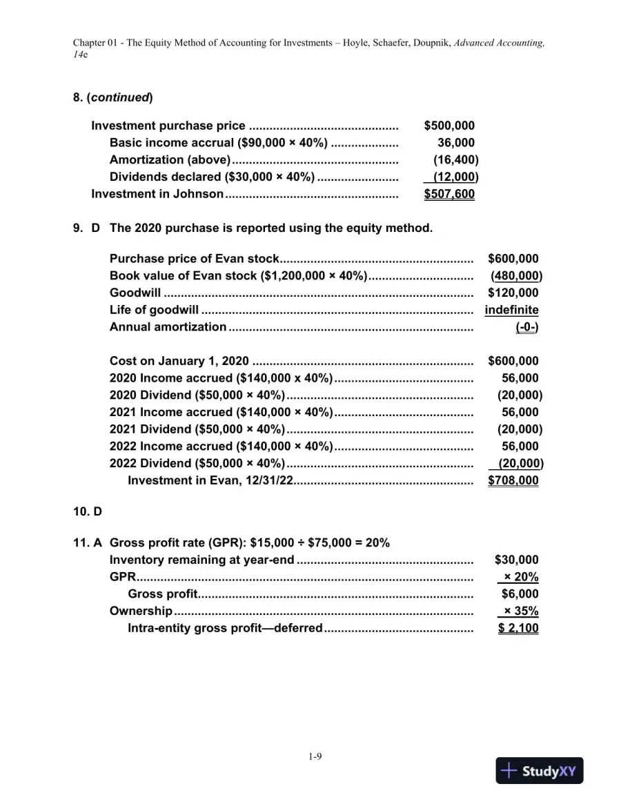 Solution Manual For Advanced Accounting, 14th Edition, page 10