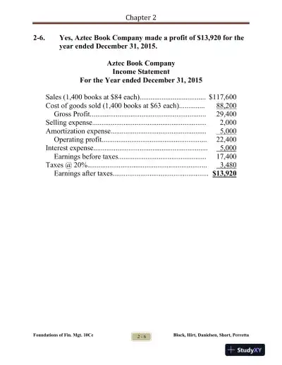 Foundations Of Financial Management, Tenth Canadian Edition Solution Manual - Page 11 preview image