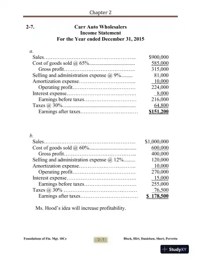 Foundations Of Financial Management, Tenth Canadian Edition Solution Manual - Page 12 preview image