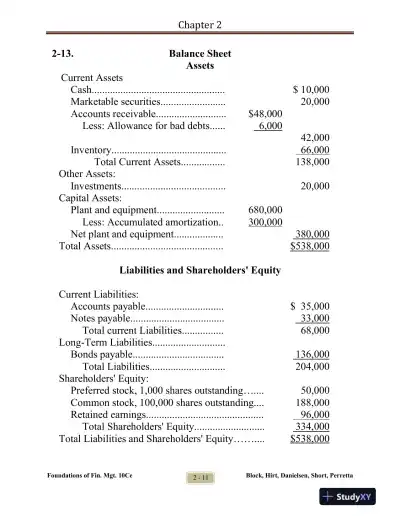 Foundations Of Financial Management, Tenth Canadian Edition Solution Manual - Page 16 preview image