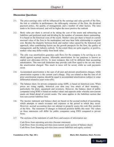 Foundations Of Financial Management, Tenth Canadian Edition Solution Manual - Page 6 preview image