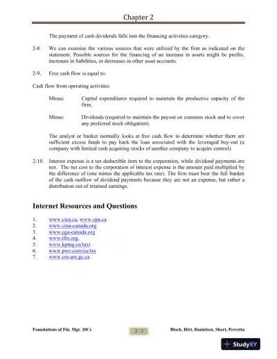 Foundations Of Financial Management, Tenth Canadian Edition Solution Manual - Page 7 preview image