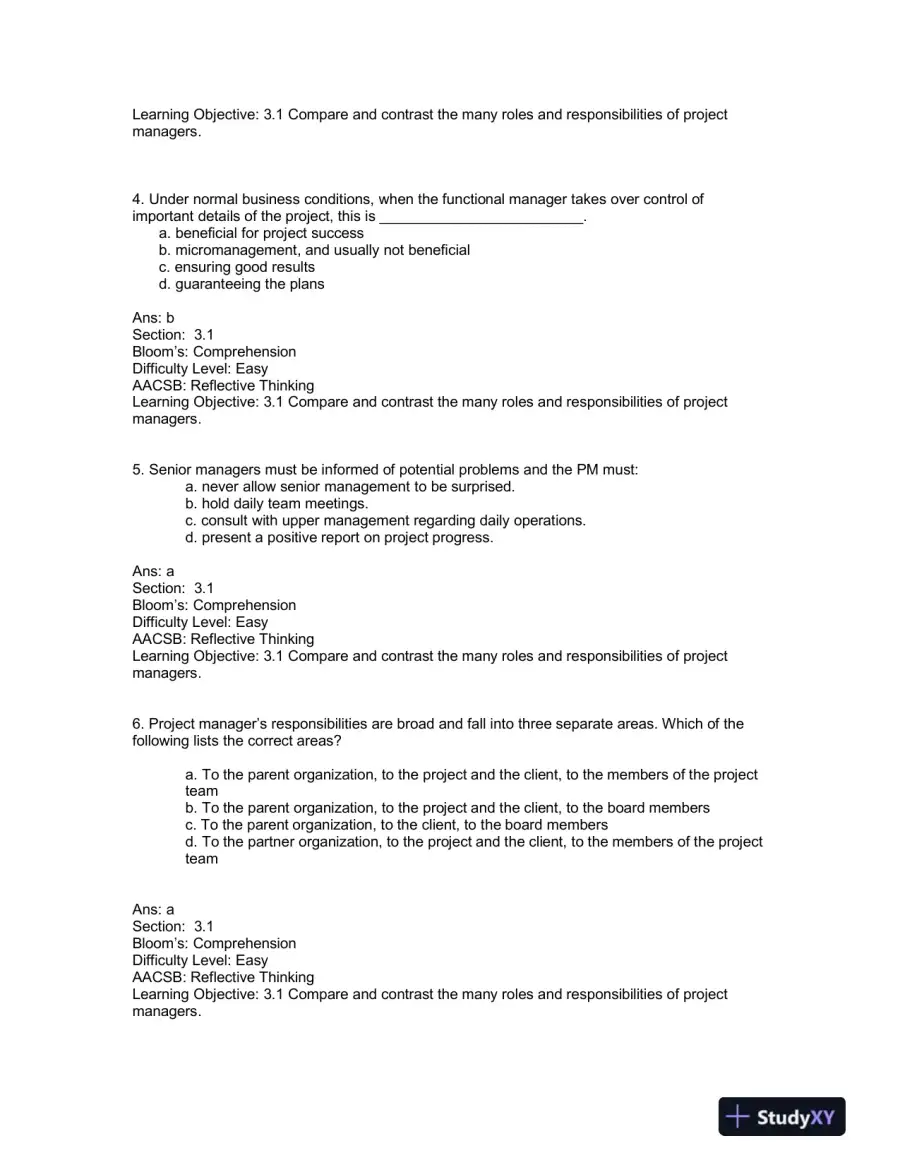 Solution Manual For Project Management: A Managerial Approach, 8th Edition, page 15