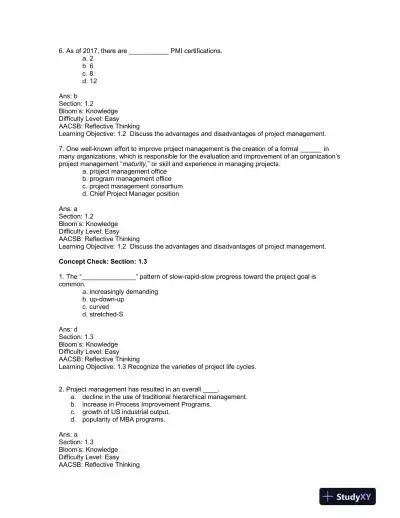 Solution Manual For Project Management: A Managerial Approach, 8th Edition - Page 5 preview image