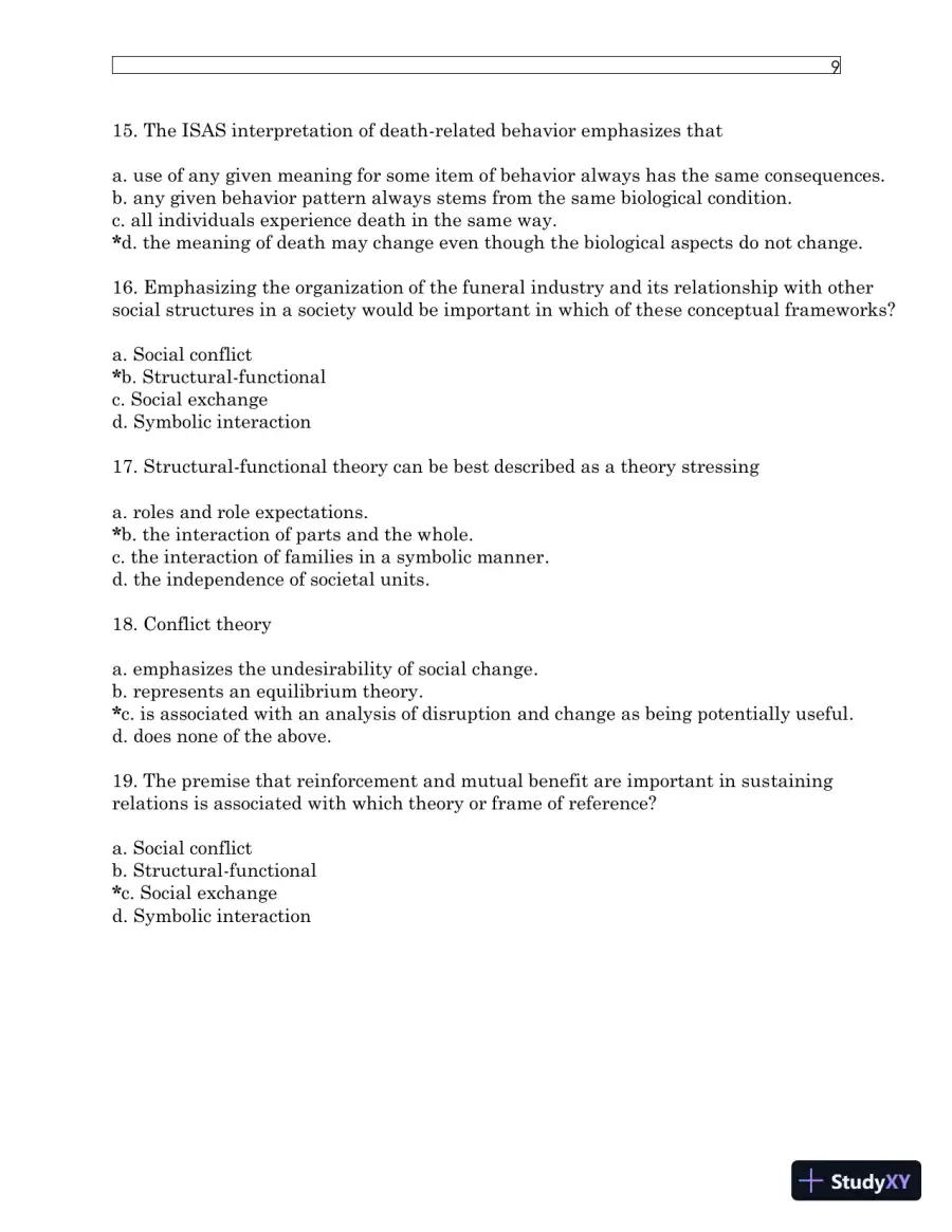 Test Bank For Understanding Dying, Death, and Bereavement, 7th Edition, page 13