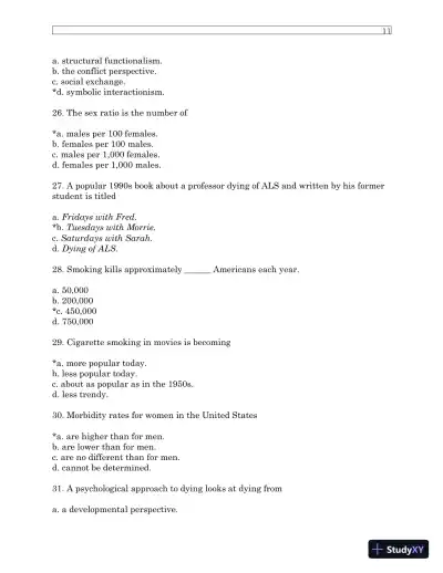 Test Bank For Understanding Dying, Death, and Bereavement, 7th Edition - Page 15 preview image