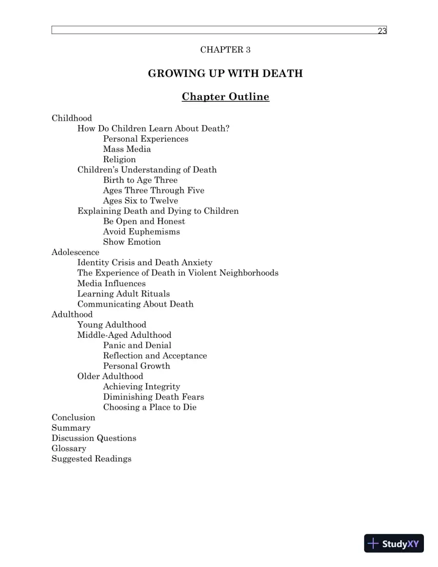 Test Bank For Understanding Dying, Death, and Bereavement, 7th Edition, page 27