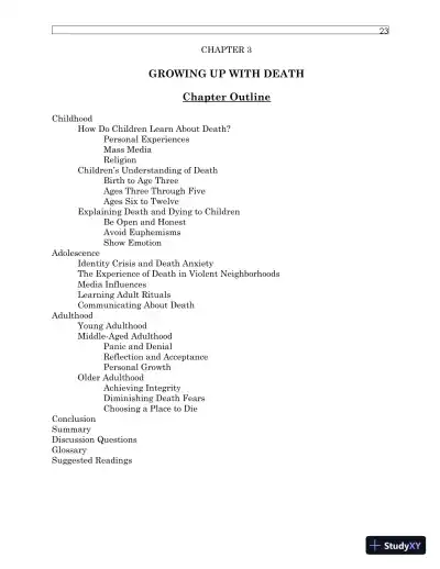 Test Bank For Understanding Dying, Death, and Bereavement, 7th Edition - Page 27 preview image