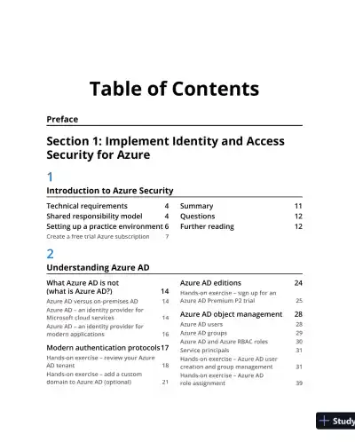 Microsoft Azure Security Technologies Certification and Beyond: AZ-500 exam (2021) - Page 9 preview image