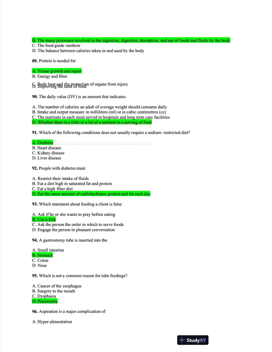 NACC Health Care Assessment Practice Exam With Answers (485 Solved Questions), page 13