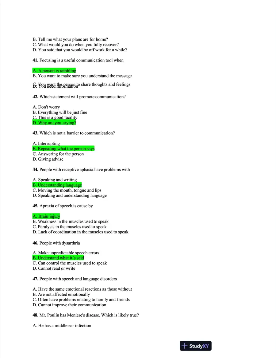 NACC Health Care Assessment Practice Exam With Answers (485 Solved Questions), page 7