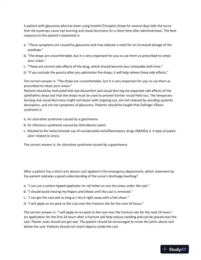 2023 ATI RN Medical Surgical Proctored Exam With Answers (50 Solved Questions) - Page 5 preview image