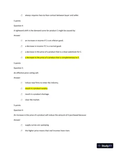 Understanding Market Mechanisms: Analyzing Supply, Demand, And Price Controls - Page 3 preview image