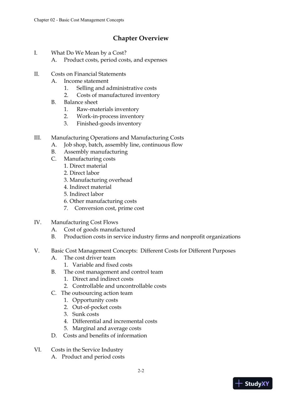 Solution Manual For Managerial Accounting: Creating Value in a Dynamic Business Environment, 10th Edition, page 13
