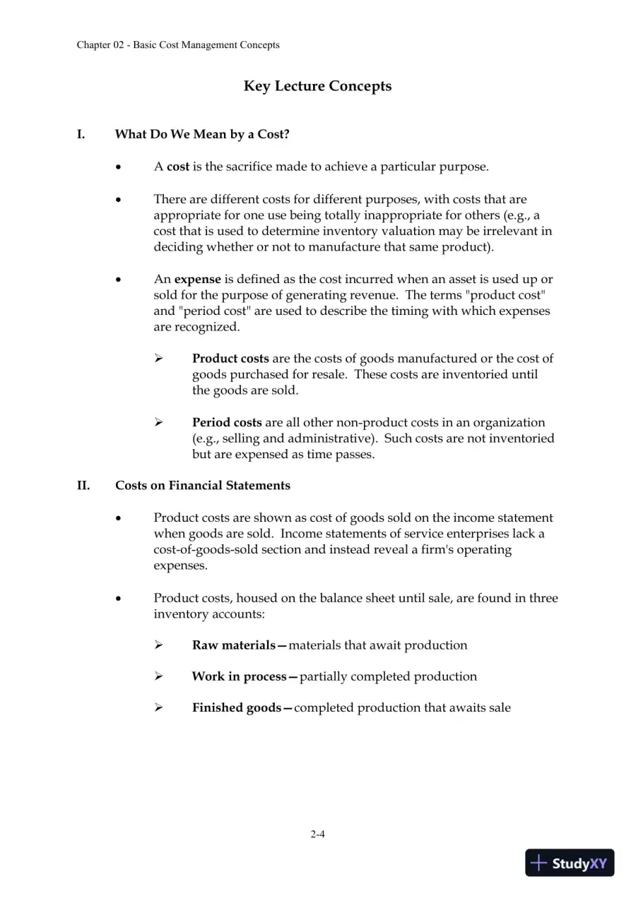 Solution Manual For Managerial Accounting: Creating Value in a Dynamic Business Environment, 10th Edition, page 15