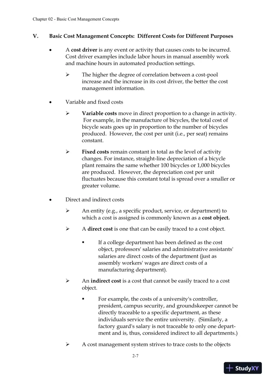 Solution Manual For Managerial Accounting: Creating Value in a Dynamic Business Environment, 10th Edition, page 18