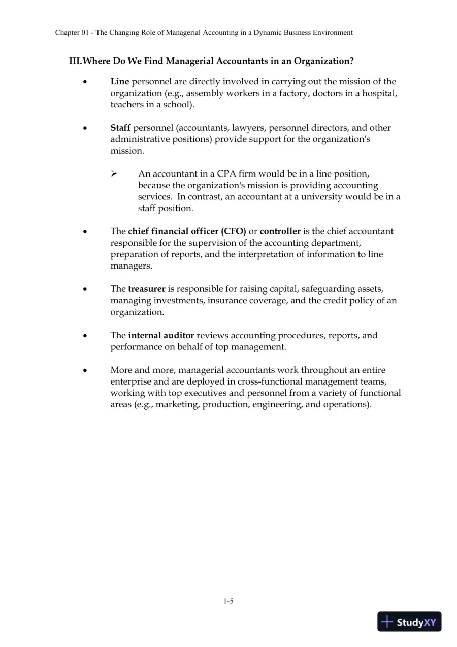 Solution Manual For Managerial Accounting: Creating Value in a Dynamic Business Environment, 10th Edition, page 7