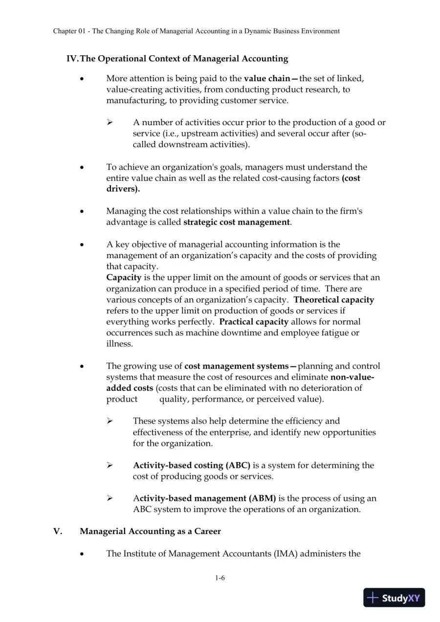 Solution Manual For Managerial Accounting: Creating Value in a Dynamic Business Environment, 10th Edition, page 8