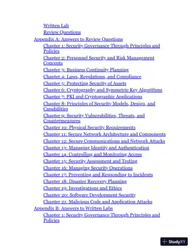 ISC2 CISSP Certified Information Systems Security Professional Official Study Guide and Practice Tests (2024) - Page 13 preview image