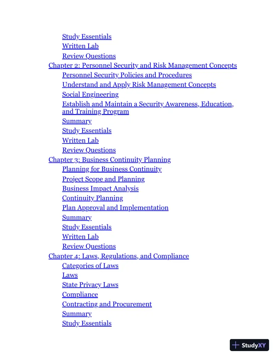 ISC2 CISSP Certified Information Systems Security Professional Official Study Guide and Practice Tests (2024), page 5