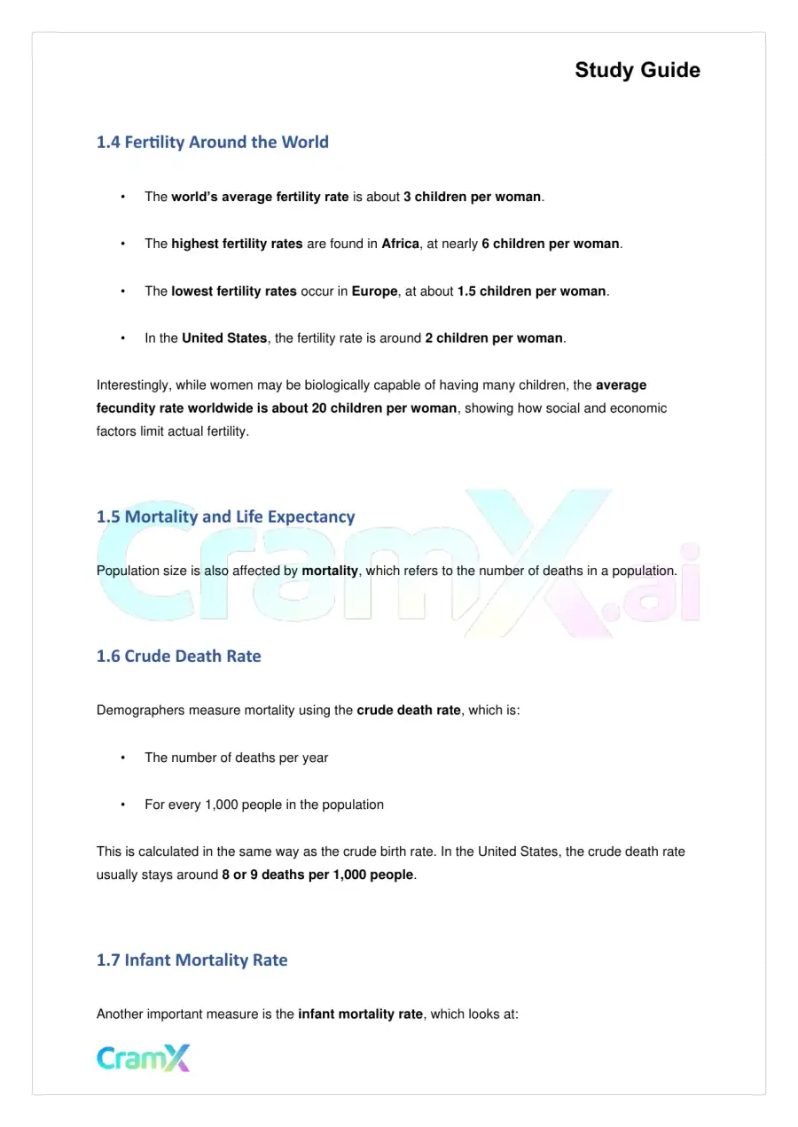 Sociology - Population and Urbanization, page 3