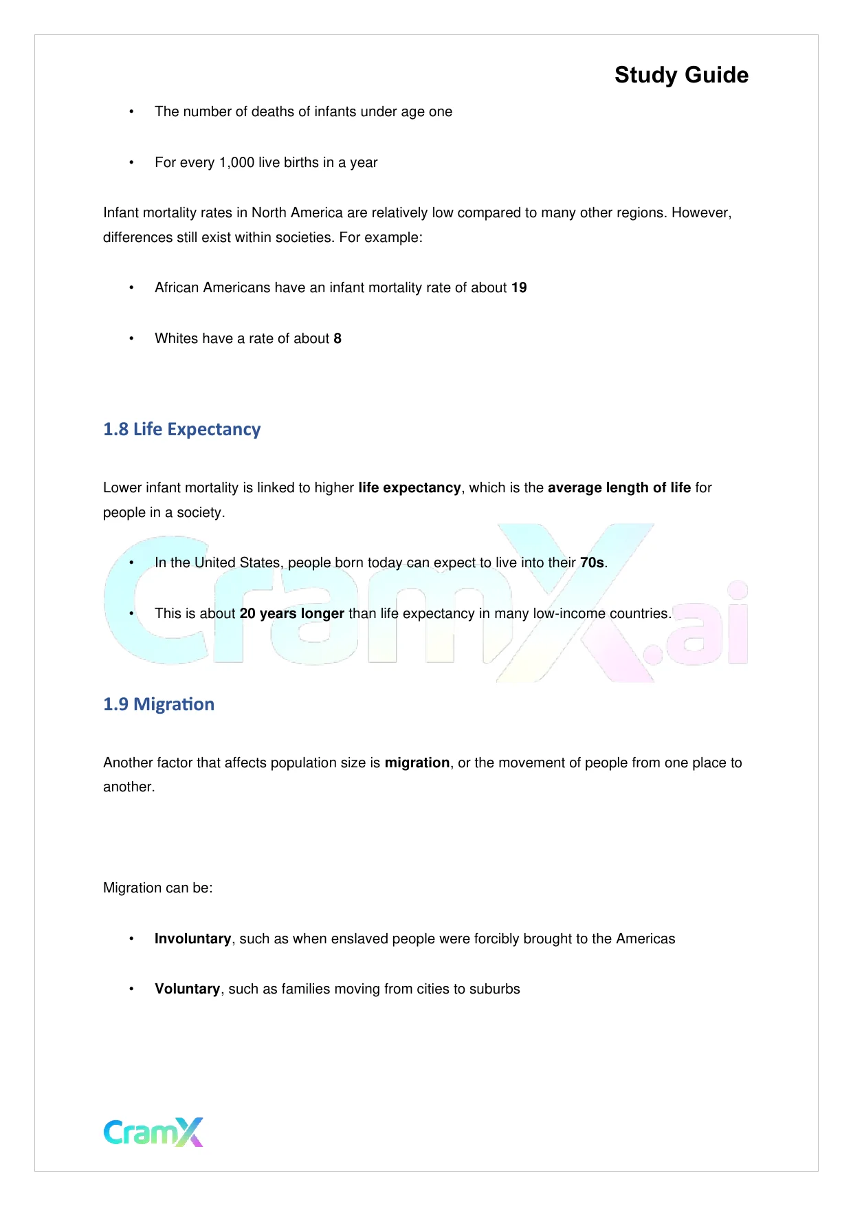 Sociology - Population and Urbanization - Page 4 preview image