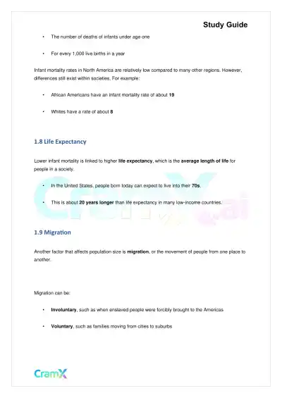 Sociology - Population and Urbanization - Page 4 preview image