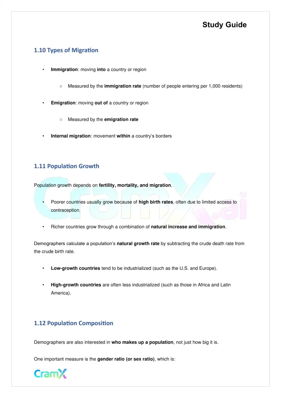 Sociology - Population and Urbanization, page 5