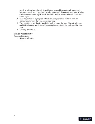 Solution Manual for Introduction to Law, 6th Edition - Page 11 preview image