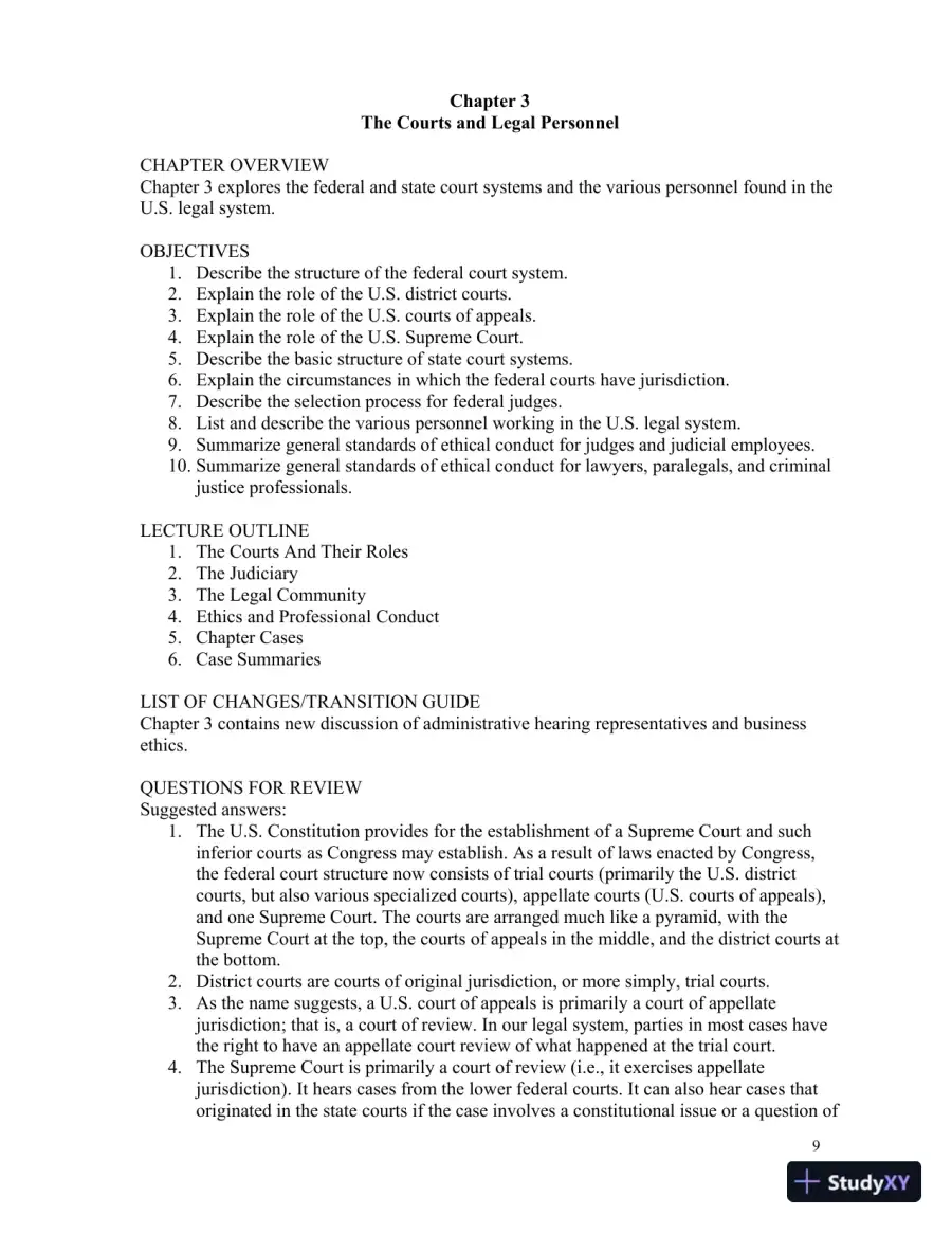 Solution Manual for Introduction to Law, 6th Edition, page 12