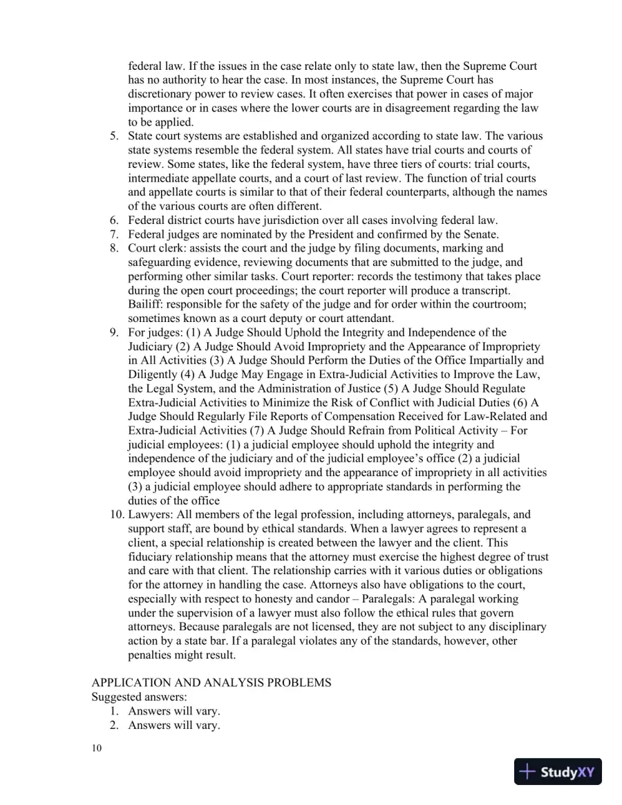 Solution Manual for Introduction to Law, 6th Edition, page 13