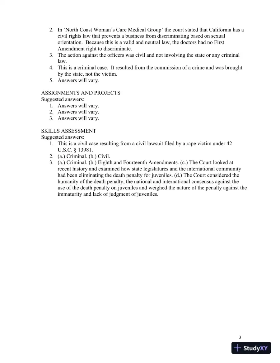 Solution Manual for Introduction to Law, 6th Edition, page 6