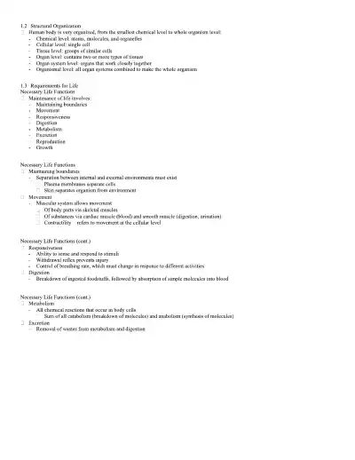 The Human Body An Orientation - Page 2 preview image