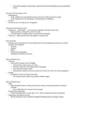 The Human Body An Orientation - Page 3 preview image