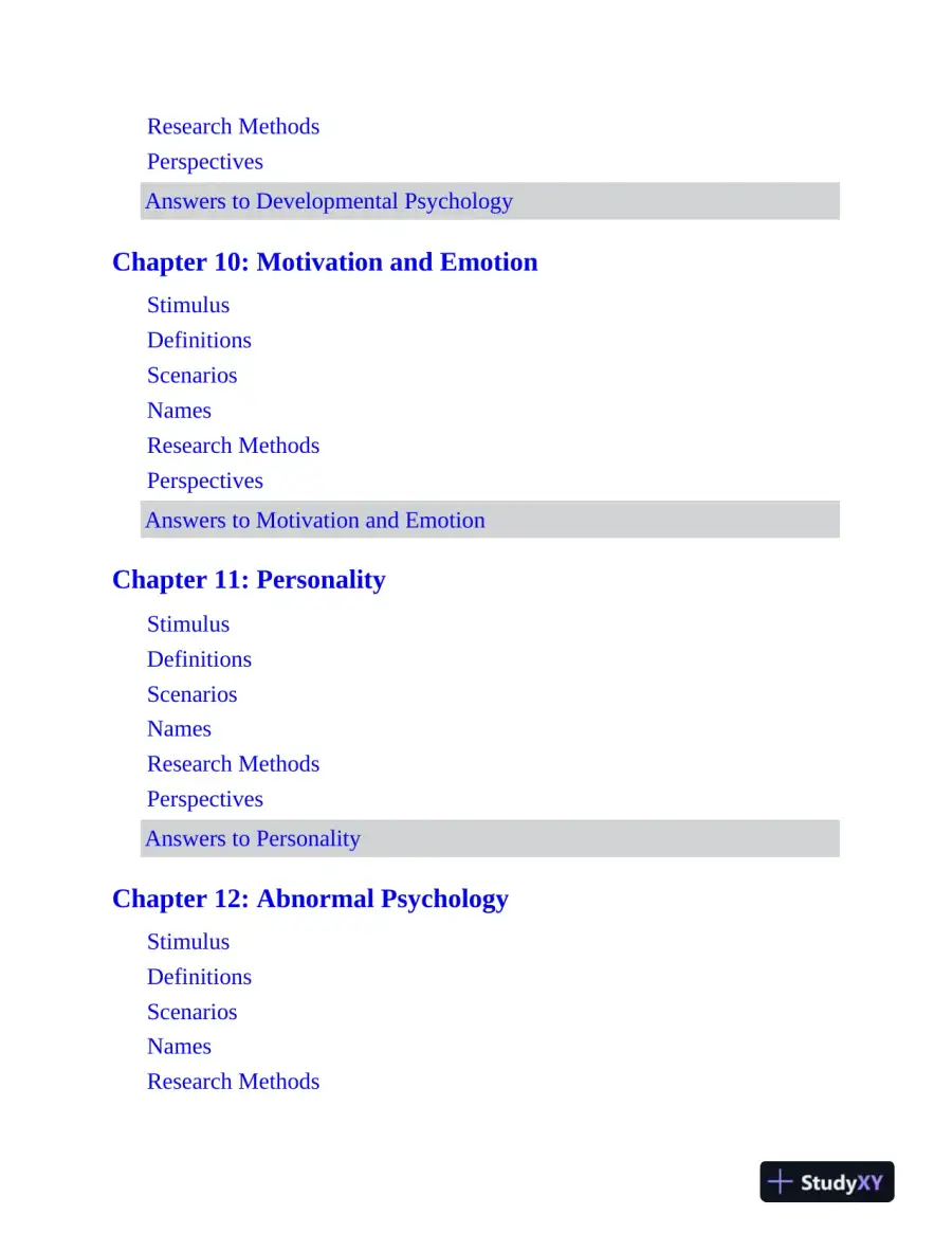 AP Q and A Psychology, Second Edition: 600 Questions and Answers (2023), page 10