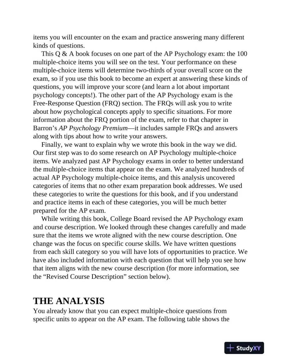 AP Q and A Psychology, Second Edition: 600 Questions and Answers (2023), page 13