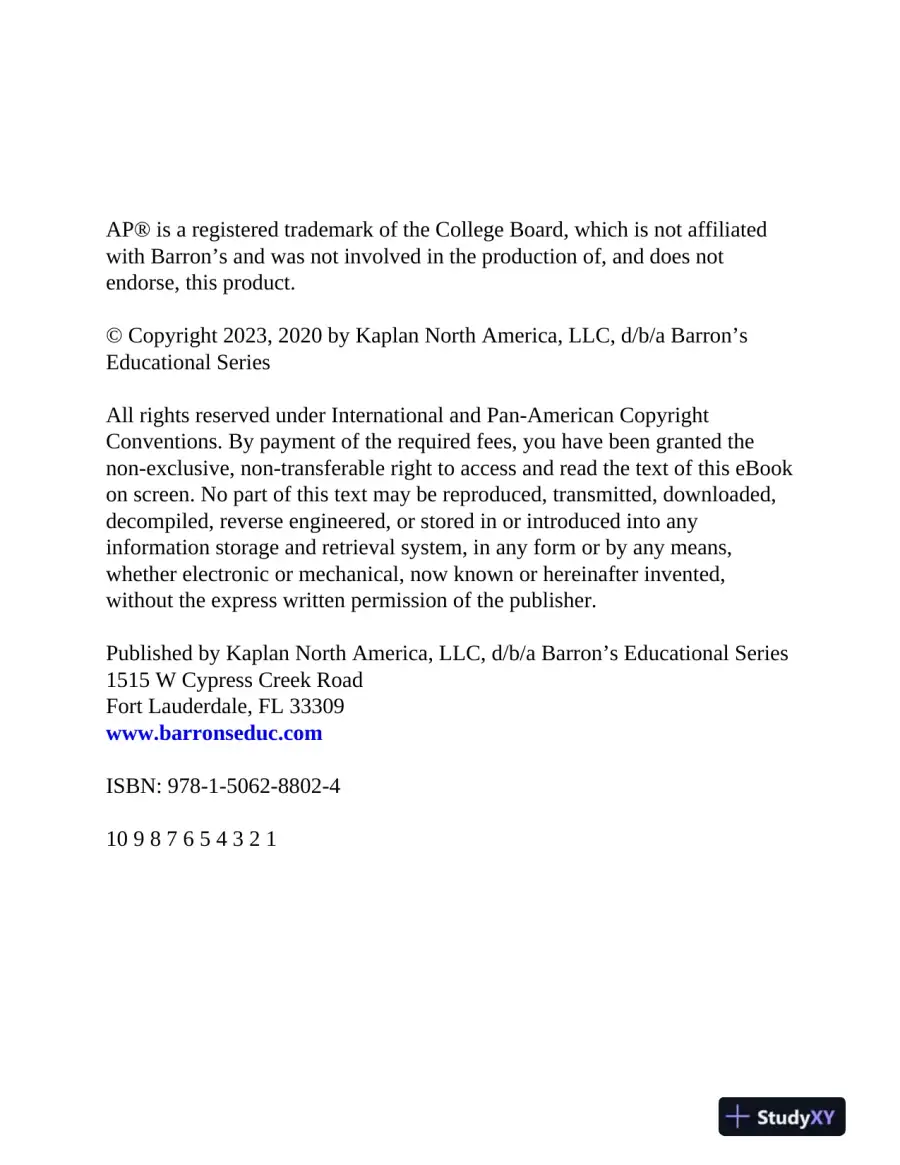AP Q and A Psychology, Second Edition: 600 Questions and Answers (2023), page 6