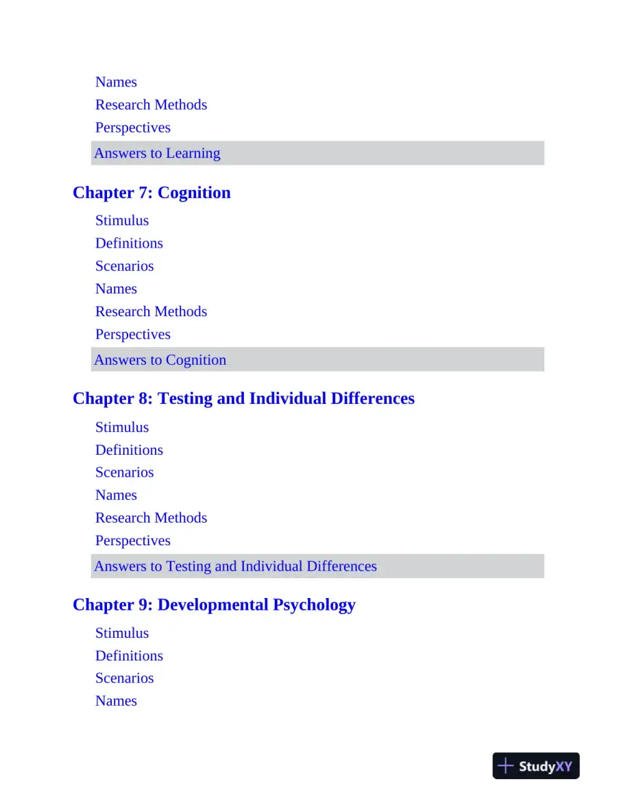 AP Q and A Psychology, Second Edition: 600 Questions and Answers (2023), page 9