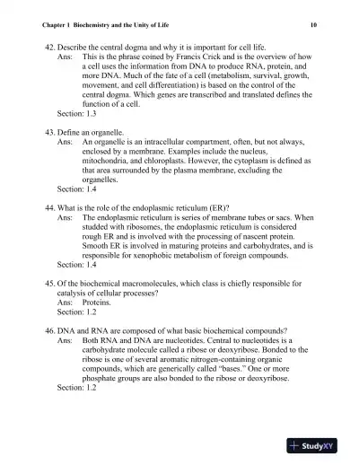 Biochemistry: A Short Course Third Edition Test Bank - Page 11 preview image