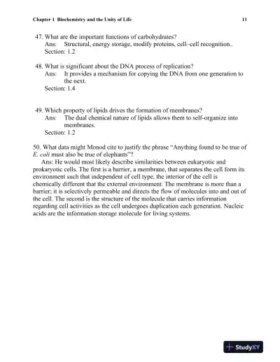 Biochemistry: A Short Course Third Edition Test Bank - Page 12 preview image