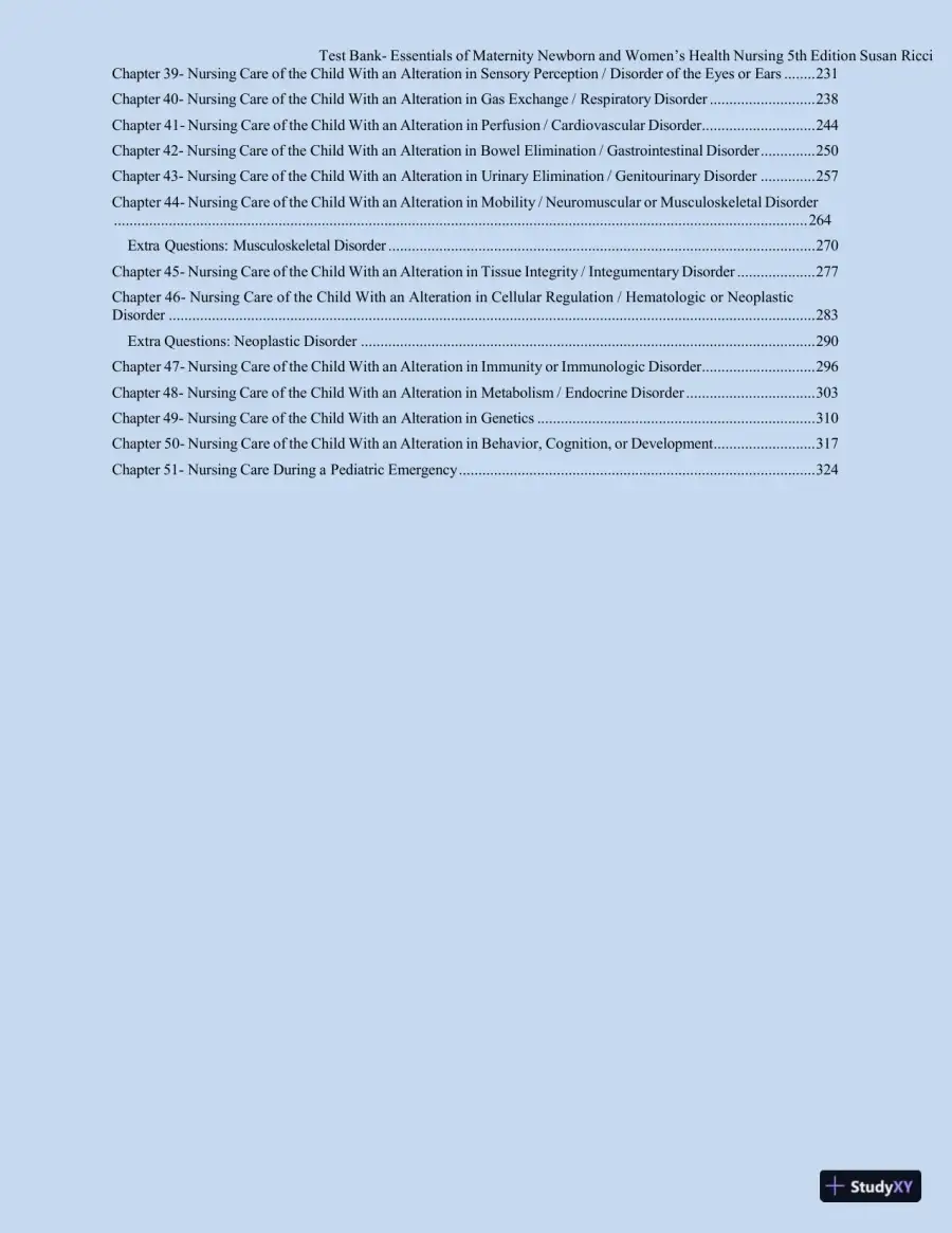 Test bank for Essentials of Maternity, Newborn, and Women's Health, 5th Edition (Chapters 1-51), page 4