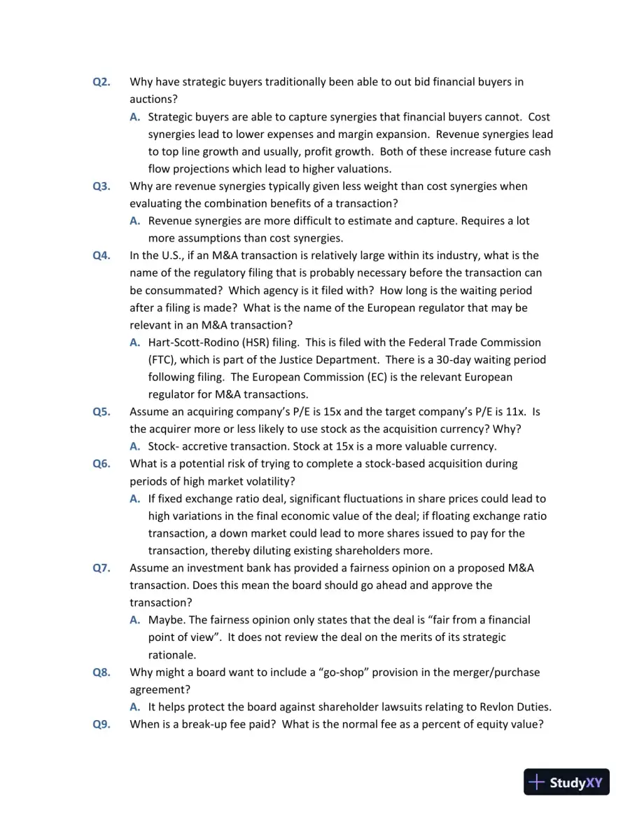 Solution Manual for Investment Banks, Hedge Funds, and Private Equity, 3rd Edition, page 10
