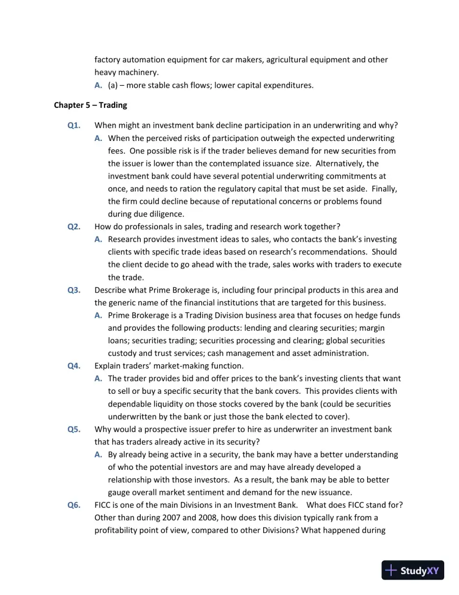 Solution Manual for Investment Banks, Hedge Funds, and Private Equity, 3rd Edition, page 12