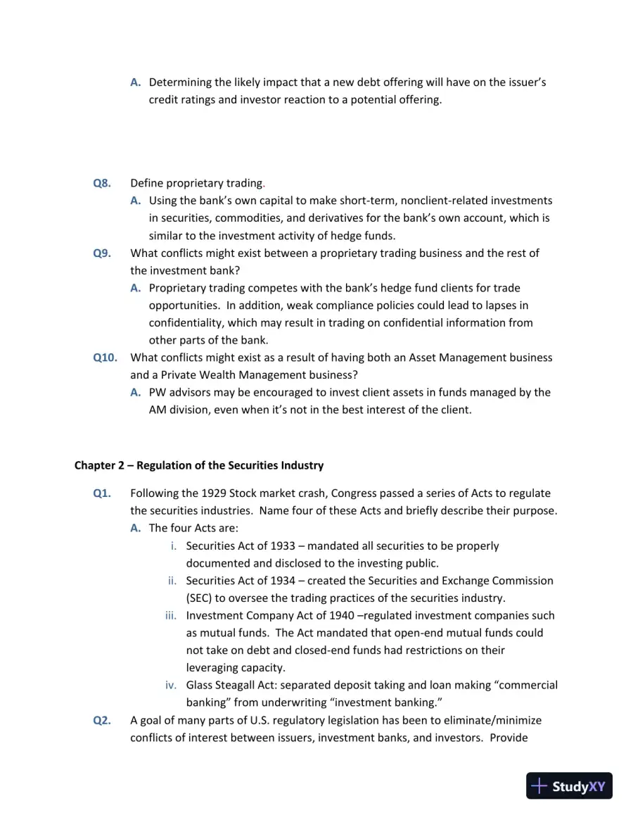 Solution Manual for Investment Banks, Hedge Funds, and Private Equity, 3rd Edition, page 3