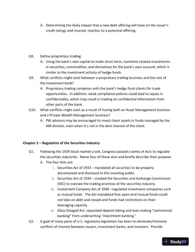 Solution Manual for Investment Banks, Hedge Funds, and Private Equity, 3rd Edition - Page 3 preview image