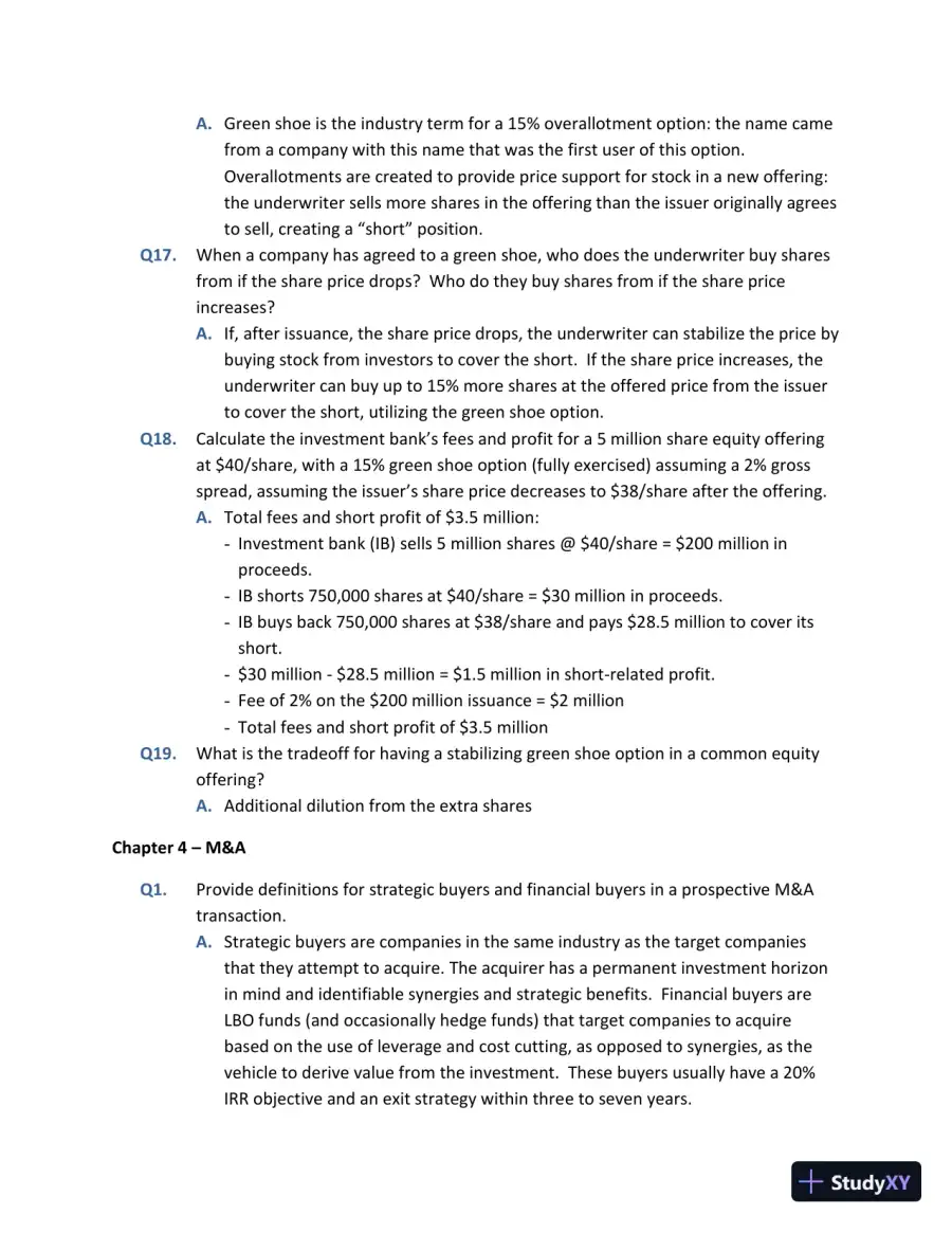 Solution Manual for Investment Banks, Hedge Funds, and Private Equity, 3rd Edition, page 9