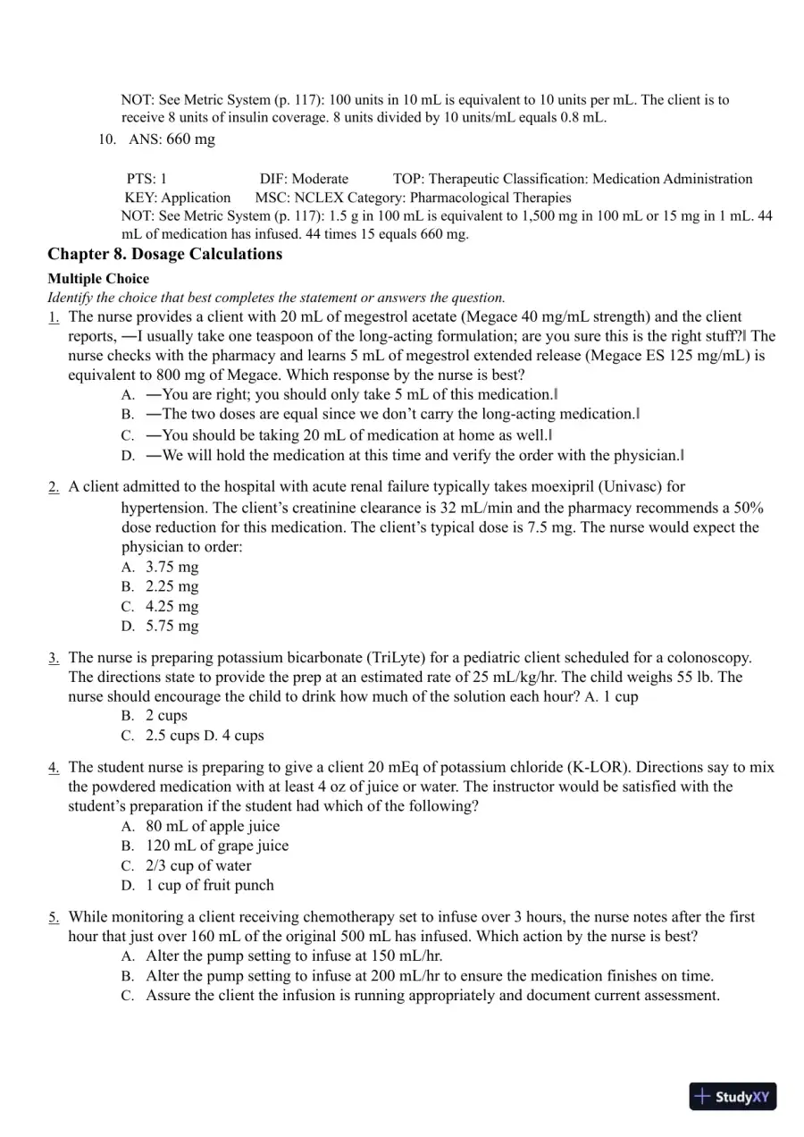 Test Bank for Pharmacology Clear and Simple A Guide to Drug Classifications and Dosage Calculations, 4th Edition (Chapters 1-20), page 30